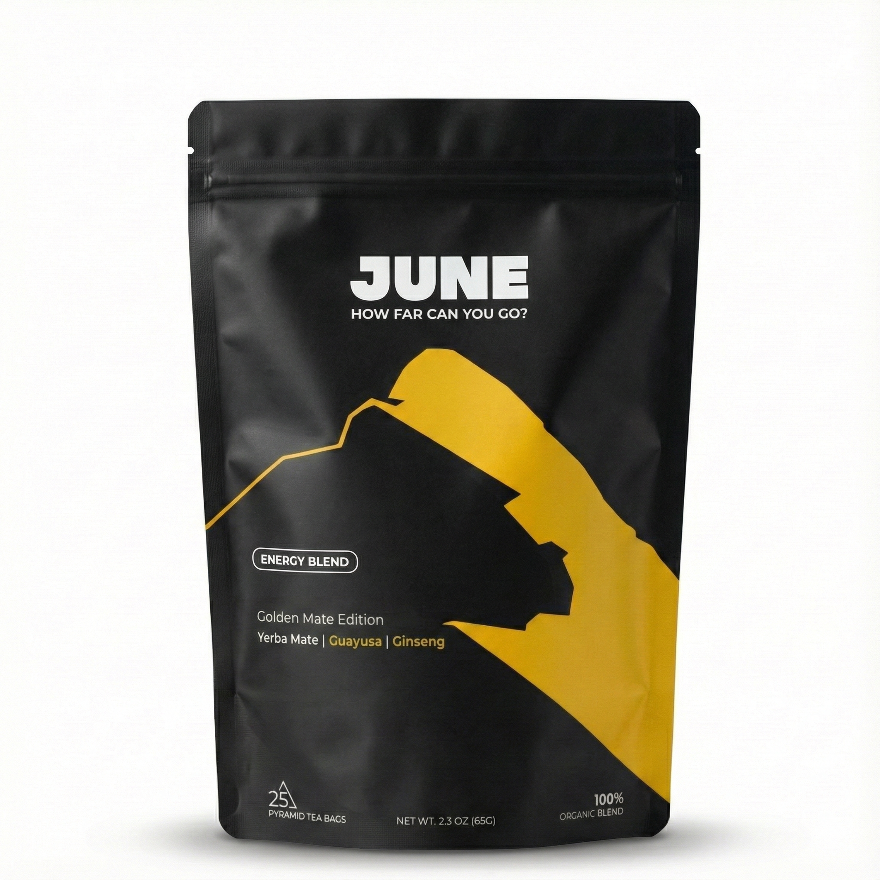 Infuse June energy tea blend. Yerba mate drink